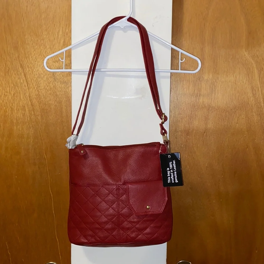 ❤️NWT Great American Leatherworks Gorgeous Red Shoulder Bag